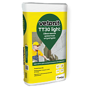 Штукатурка цементная Vetonit TT30 Light облегченная, 25кг