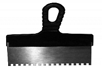 Шпатель фасадный зубчатый стальной пластм.ручка 450мм (10/60) "КЕДР"